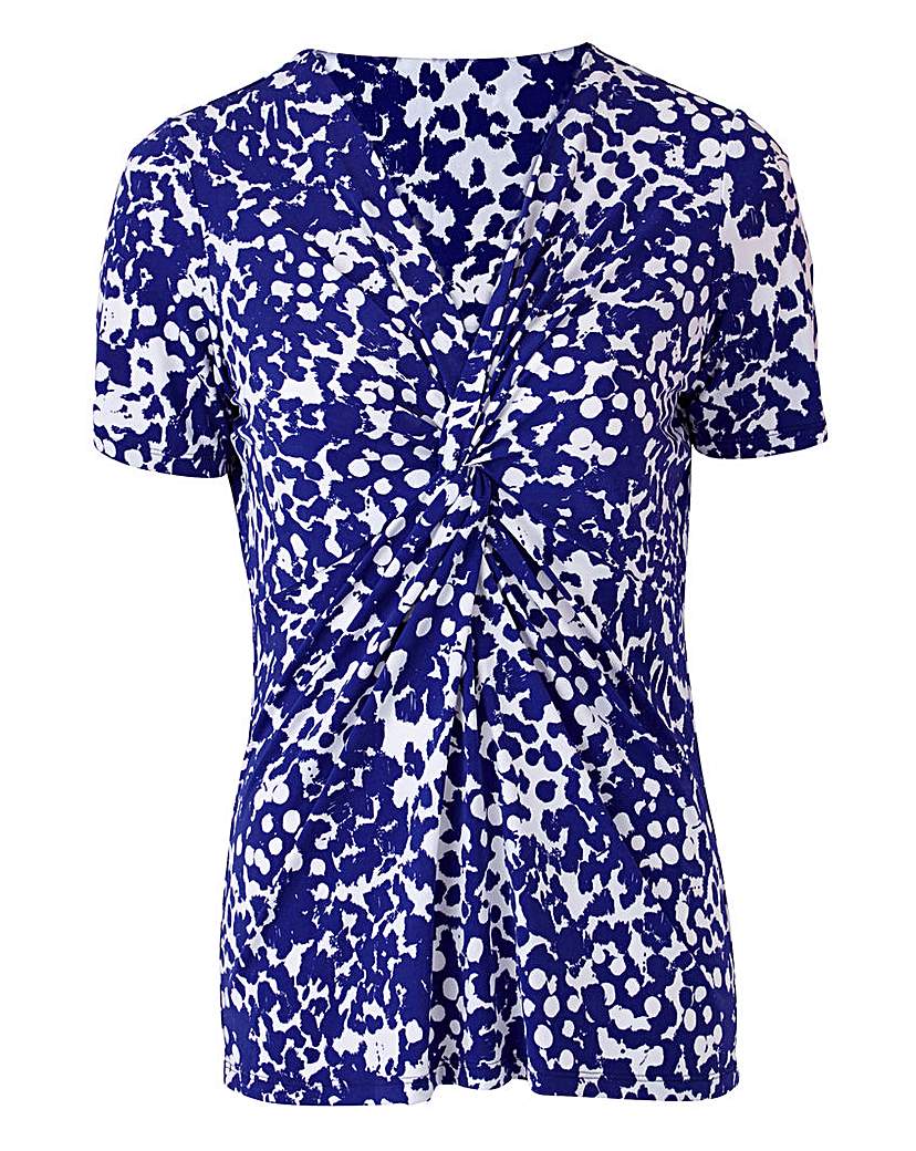 Print Twist Knot Jersey Top Print Twist Knot Jersey Top