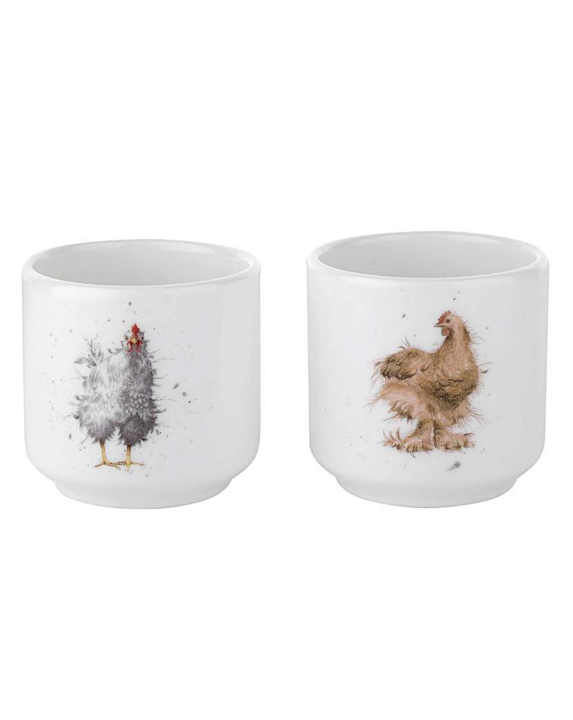 Wrendale - Egg Cups S/2 (Chickens) Wrendale - Egg Cups S/2 (Chickens)