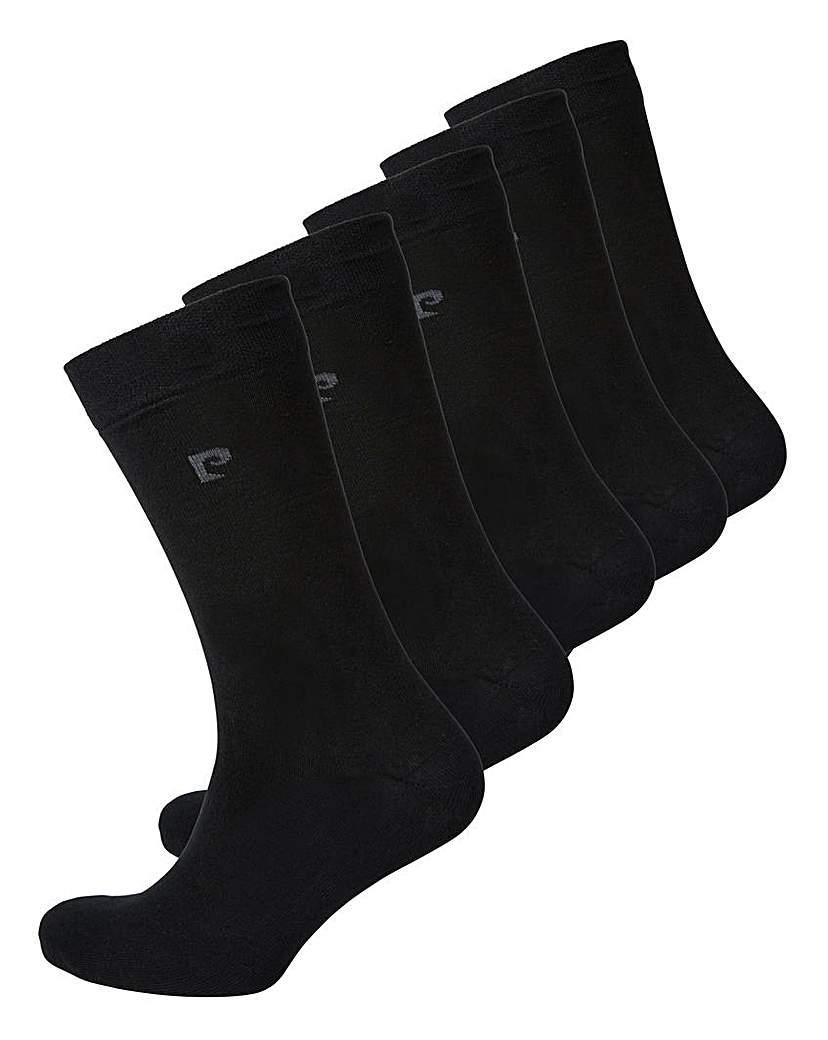 Pierre Cardin Pack of 5 Black Socks Pierre Cardin Pack of 5 Black Socks