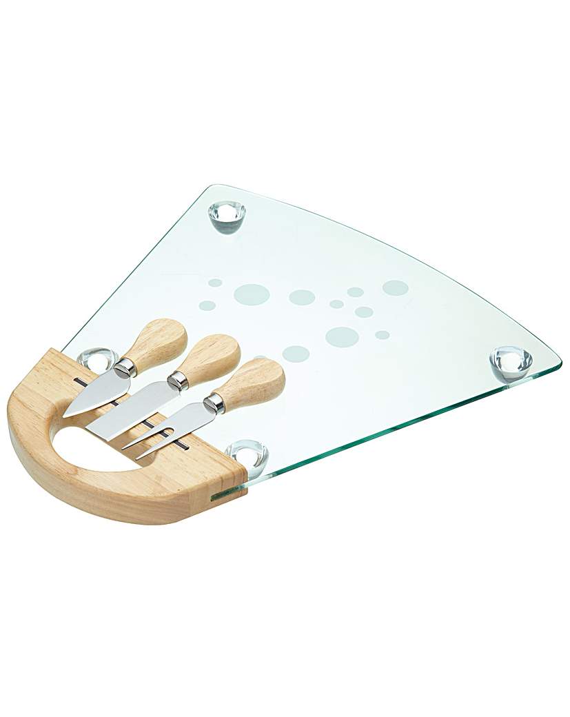 Master Class Glass Cheese Serving Set Master Class Glass Cheese Serving Set