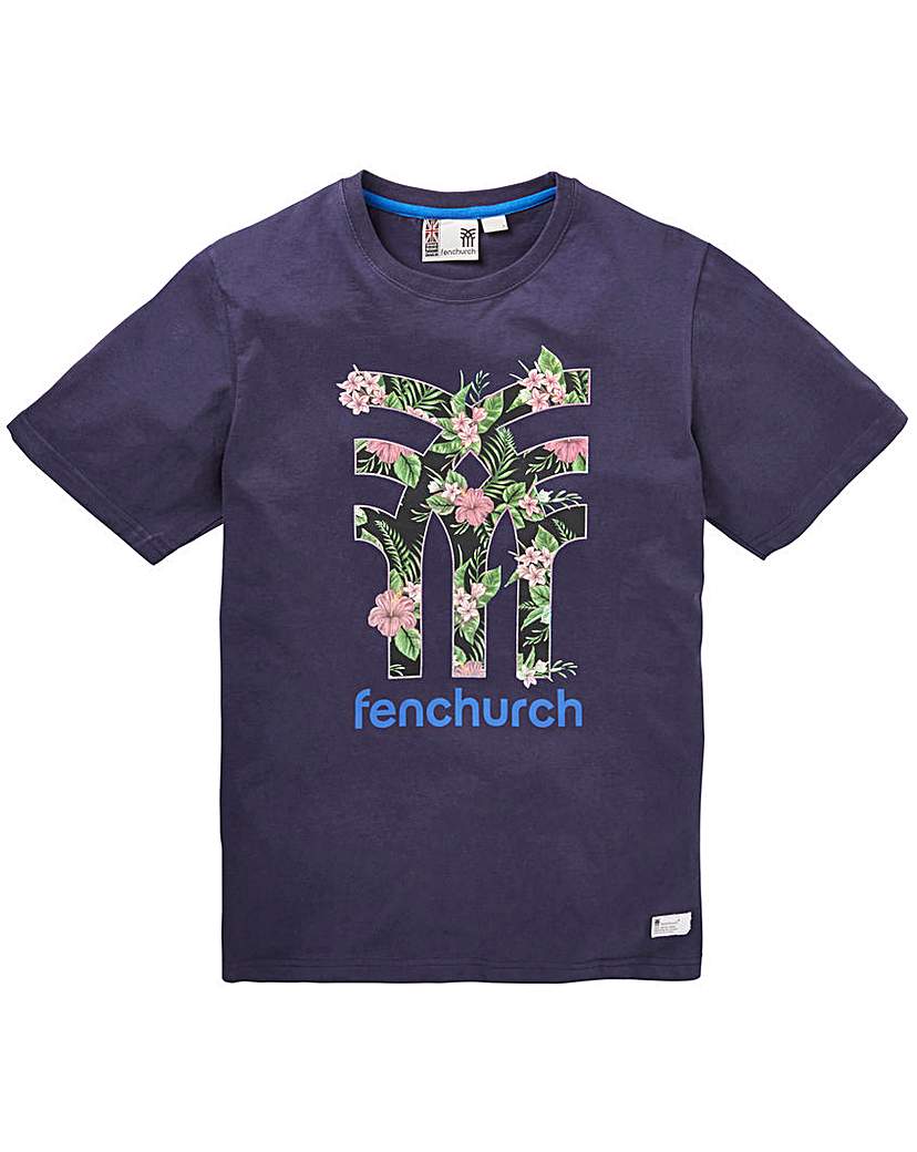 Fenchurch Icon Floral T-Shirt Reg at Jacamo Fenchurch Icon Floral T-Shirt Reg.