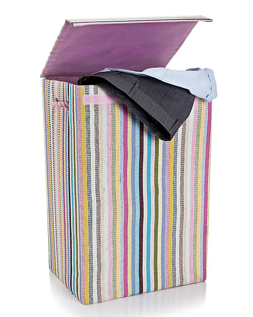 Minky Candy Stripe Laundry Basket Minky Candy Stripe Laundry Basket