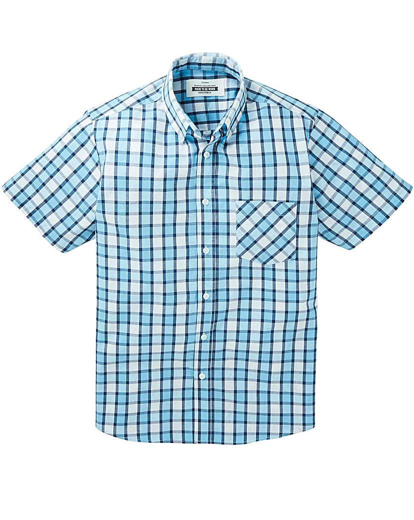 Jacamo Harper S/S Check Shirt Long Jacamo Harper S/S Check Shirt Long