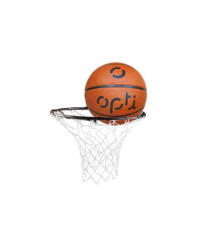 Opti Basketball Ring Net And Ball. Opti Basketball Ring Net And Ball.