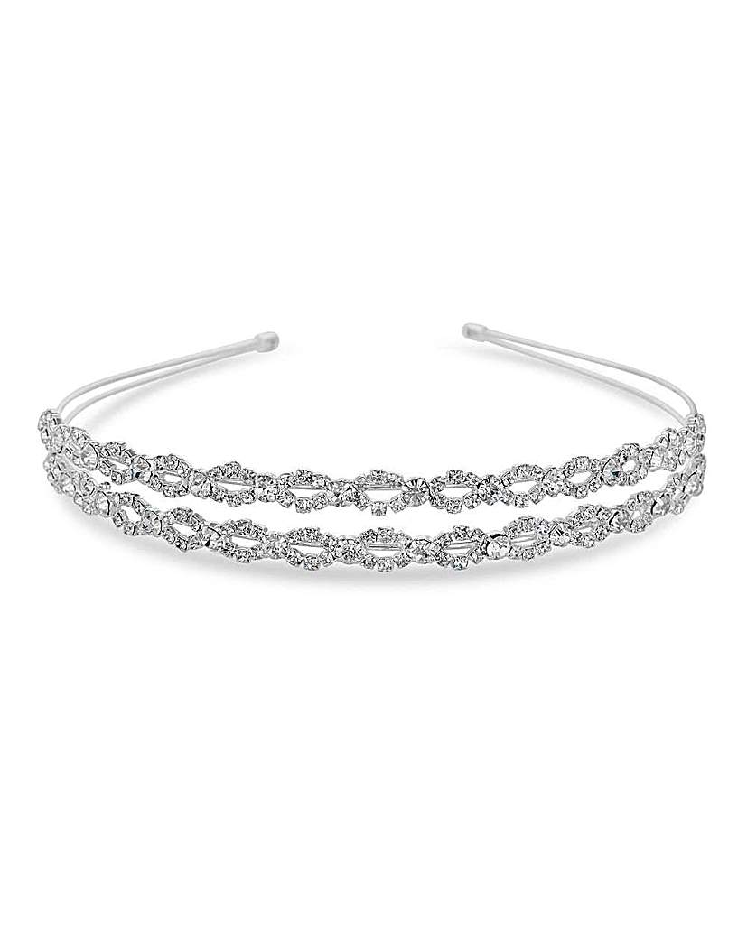 Jon Richard silver double row headband Jon Richard silver double row headband