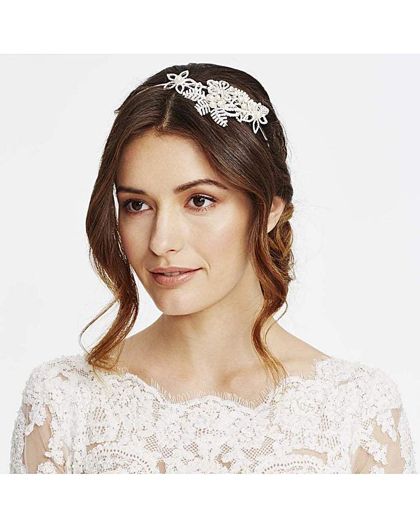 Alan Hannah leaf and flower pearl tiara Alan Hannah leaf and flower pearl tiara