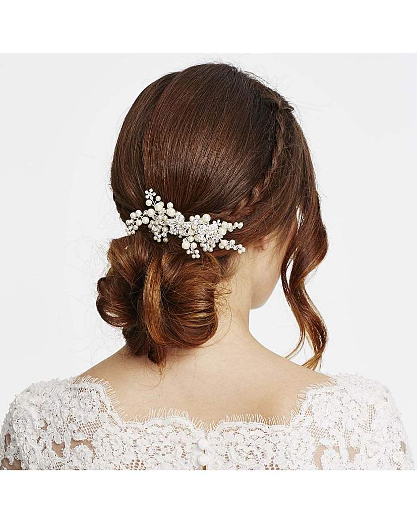 Jon Richard flower and pearl hair comb Jon Richard flower and pearl hair comb