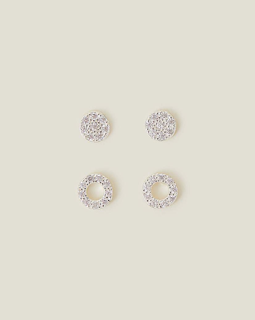 Accessorize 2Pack ST Silver-Plated Studs
