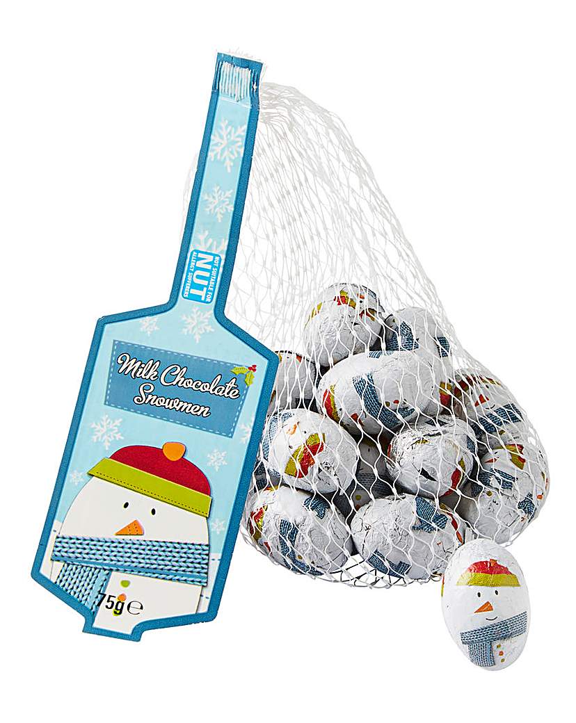 Net of Chocolate Balls in Snowman Design Net of Chocolate Balls in Snowman Design