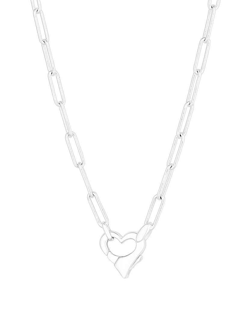 Simply Silver Heart Closure Necklace
