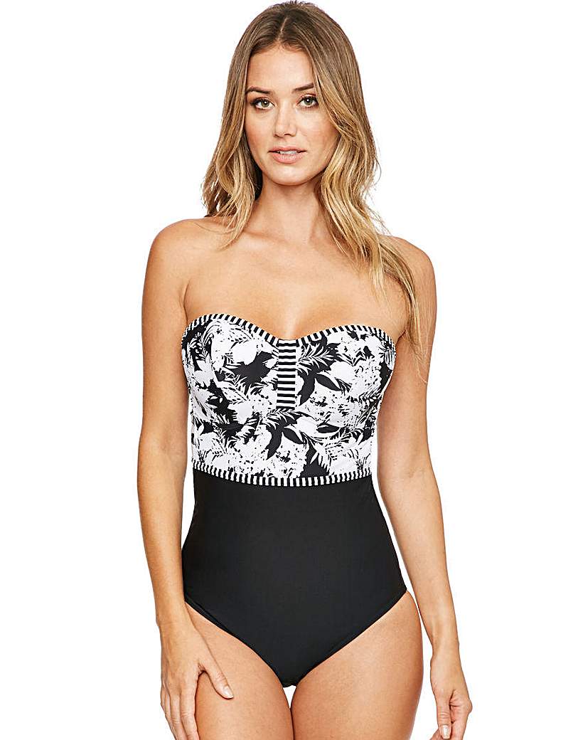 Mono Tropic Underwired Bandeau Swimsuit Mono Tropic Underwired Bandeau Swimsuit