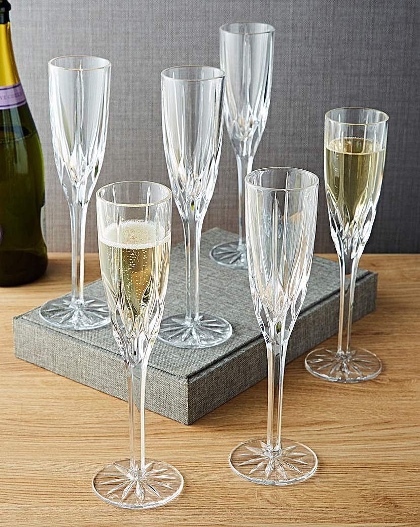 Royal Doulton Flame 6 Champagne Flutes Royal Doulton Flame 6 Champagne Flutes