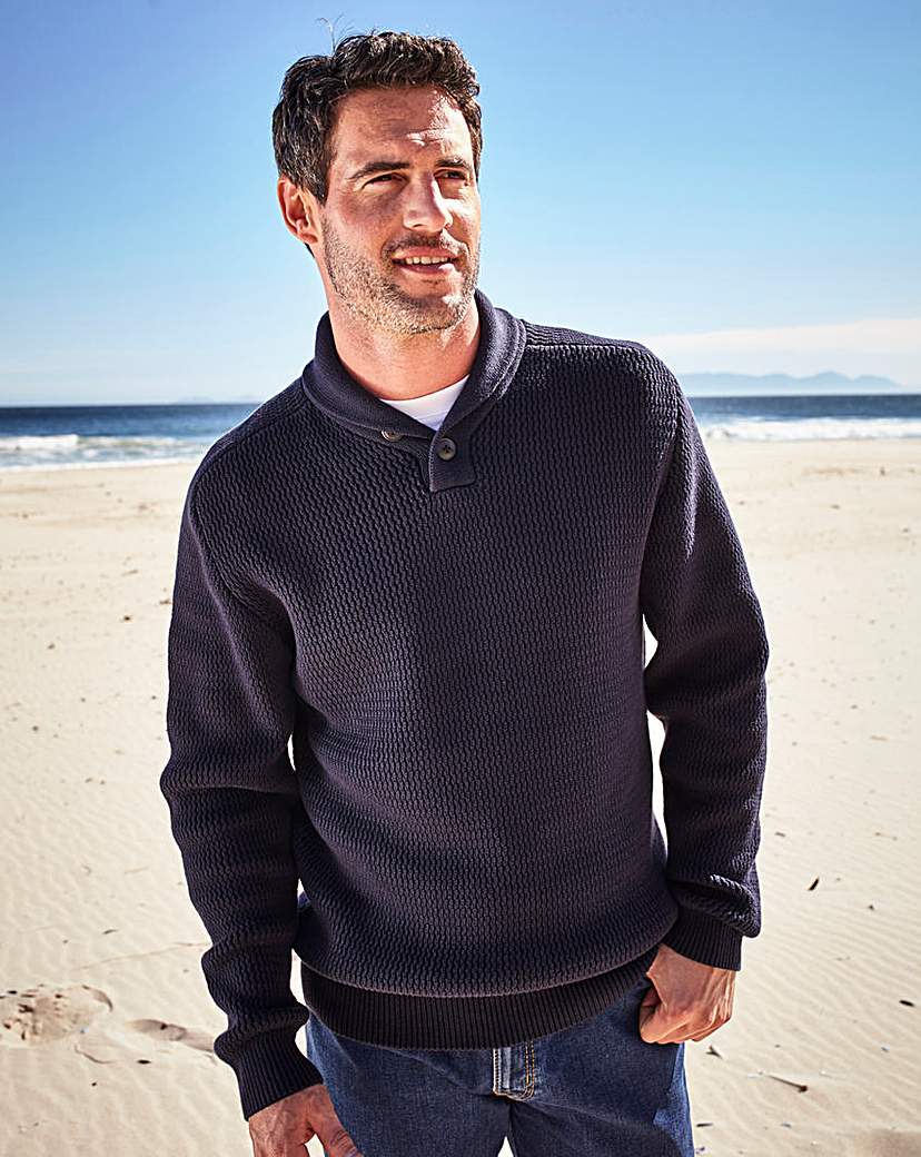 WILLIAMS & BROWN Shawl Collar Jumper WILLIAMS & BROWN Shawl Collar Jumper