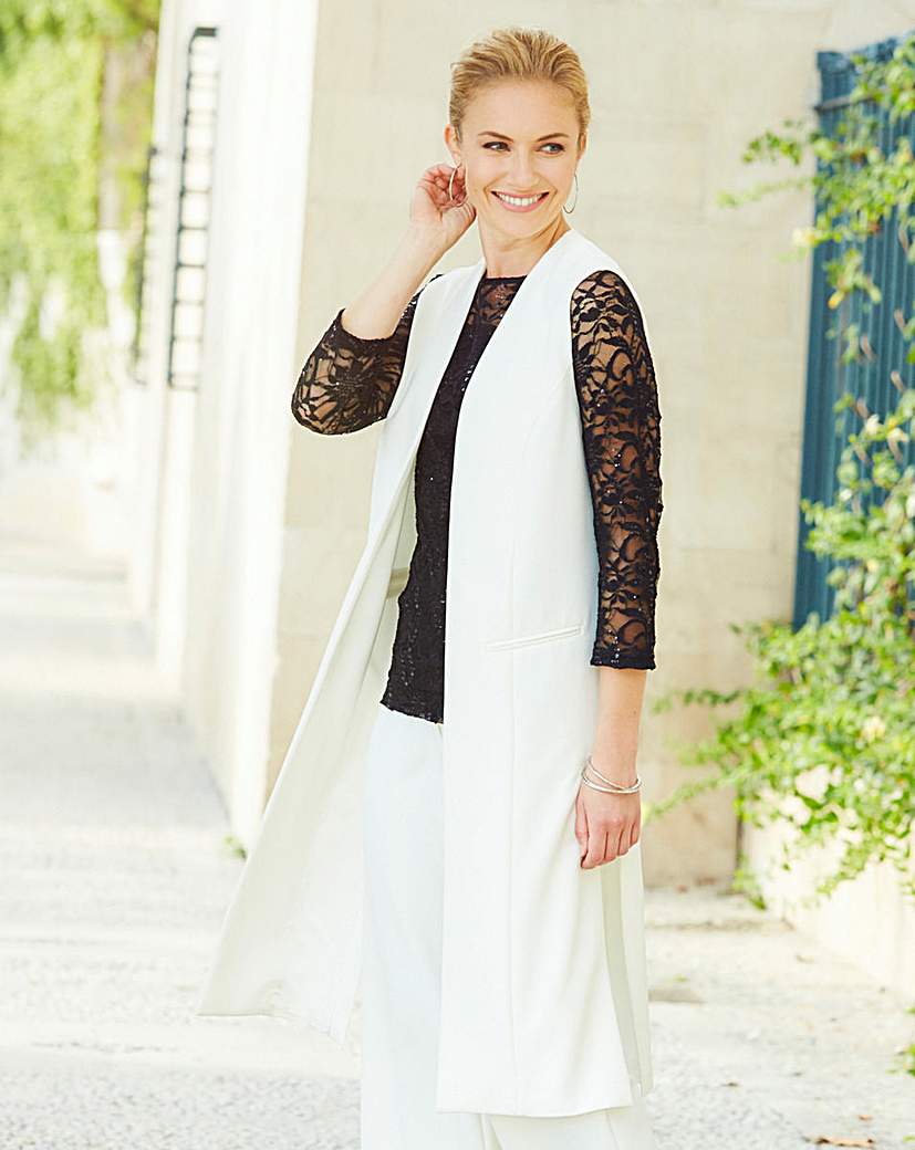 Joanna Hope Sleeveless Duster Waistcoat Joanna Hope Sleeveless Duster Waistcoat