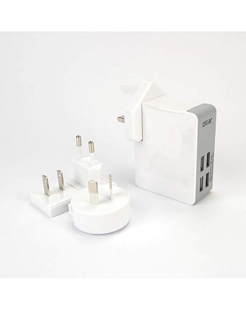 Olixar Travel Adapter with 4 USB Ports Olixar Travel Adapter with 4 USB Ports