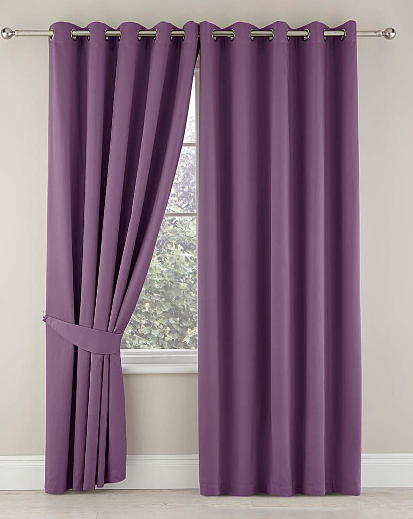 Plain Dye Sateen Lined Eyelet Curtains Plain Dye Sateen Lined Eyelet Curtains