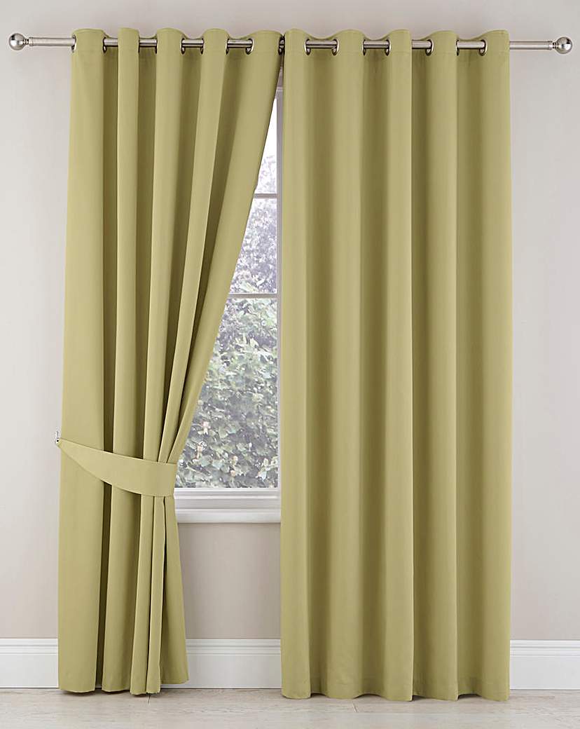 Plain Dye Sateen Lined Eyelet Curtains Plain Dye Sateen Lined Eyelet Curtains