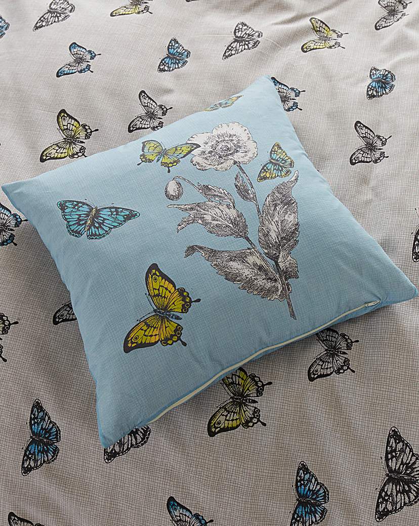 Aviana Butterfly Floral Square Cushion Aviana Butterfly Floral Square Cushion