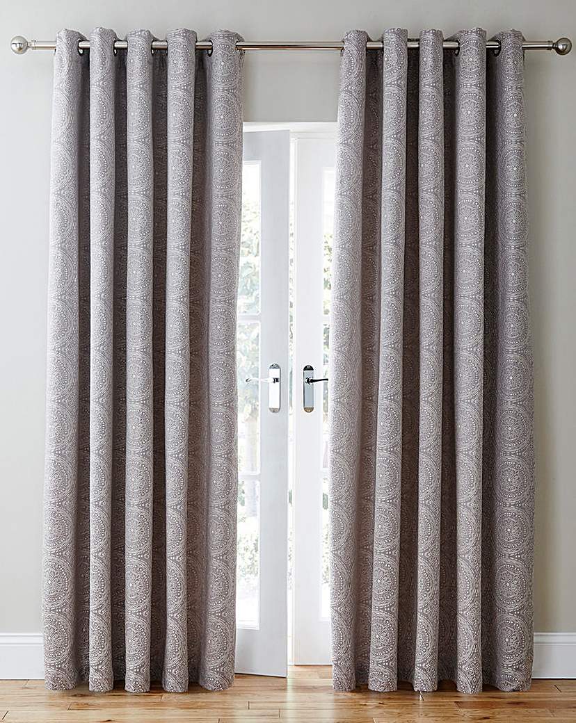 Estow Jacquard Lined Eyelet Curtains Estow Jacquard Lined Eyelet Curtains