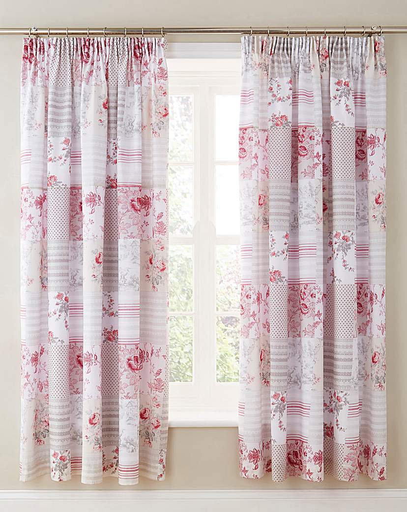 Betsy Patchwork Pencil Pleat Curtains