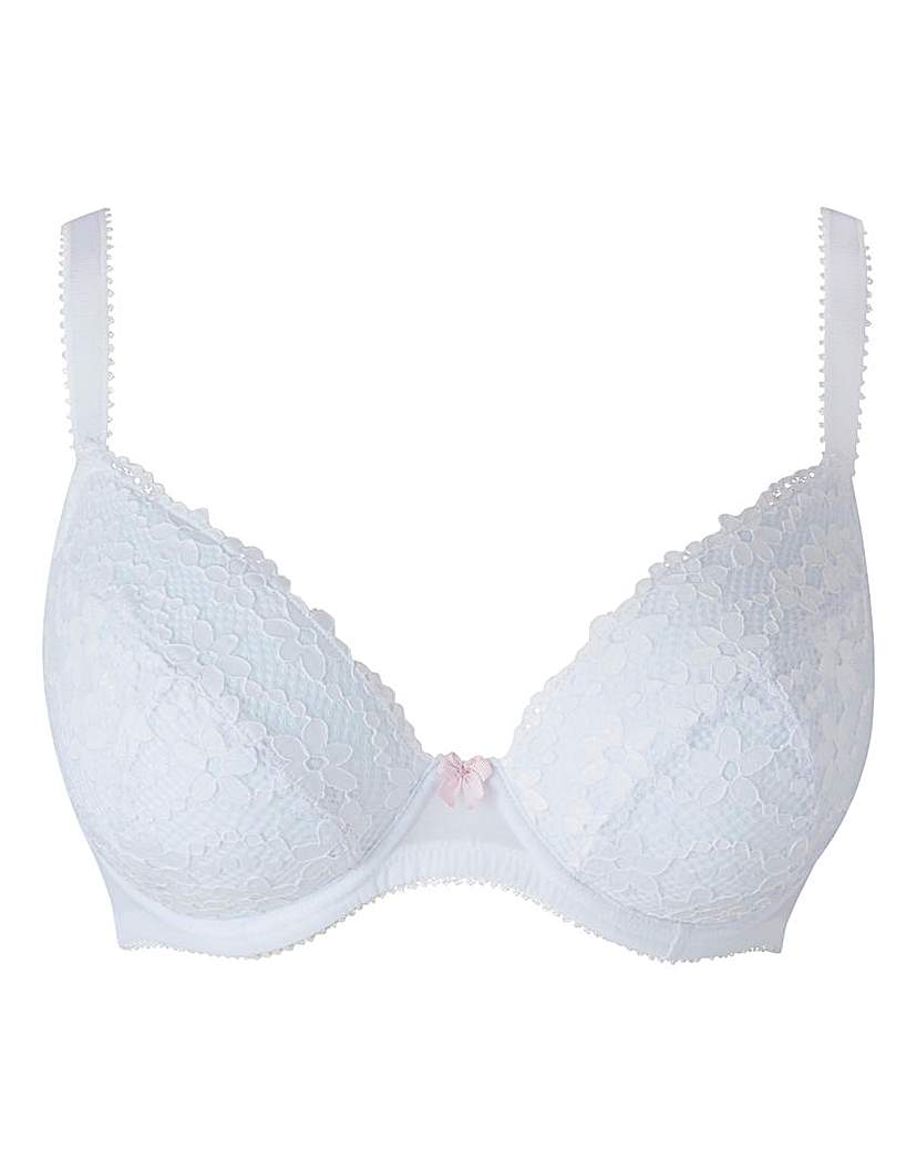 Daisy Lace Plunge Wired White Bra Daisy Lace Plunge Wired White Bra
