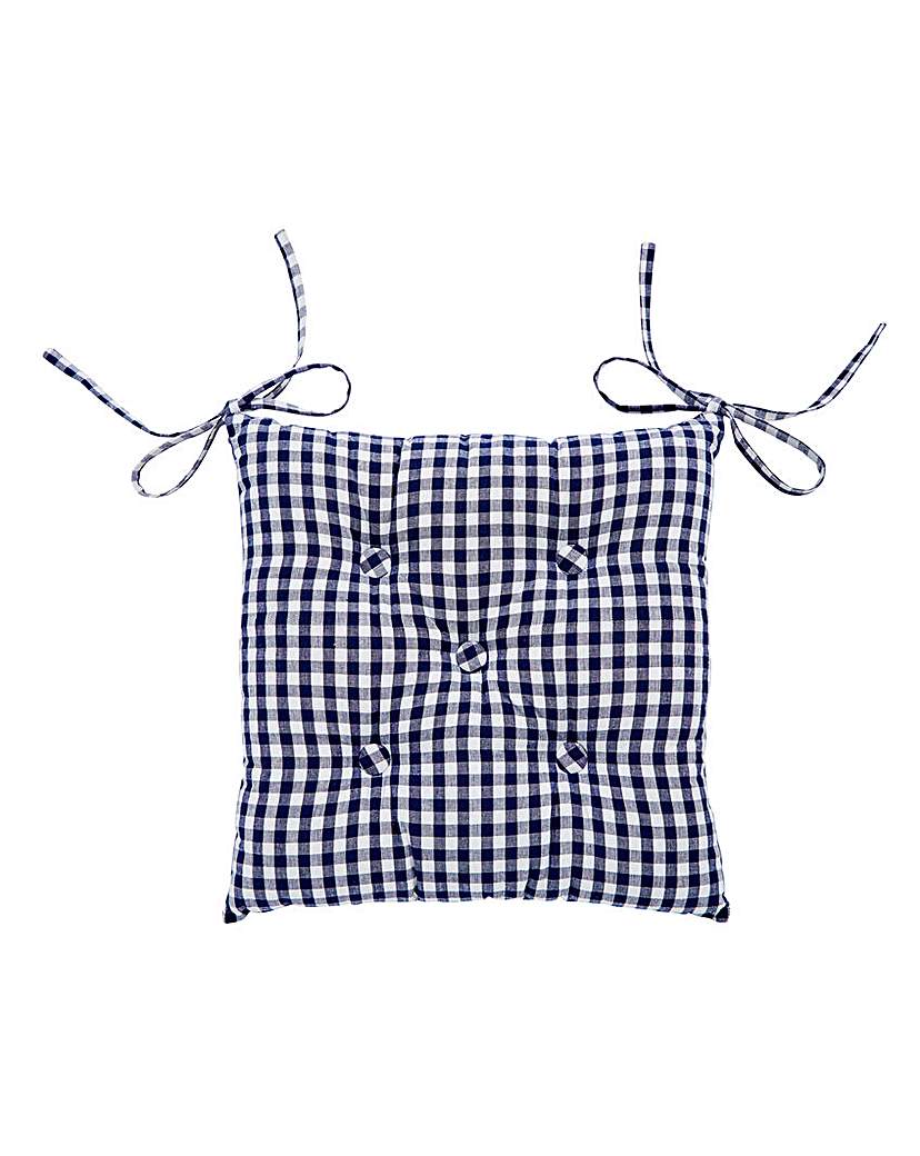 Gingham Check Cotton Seat Pad Gingham Check Cotton Seat Pad