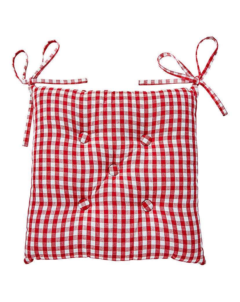 Gingham Check Cotton Seat Pad Gingham Check Cotton Seat Pad