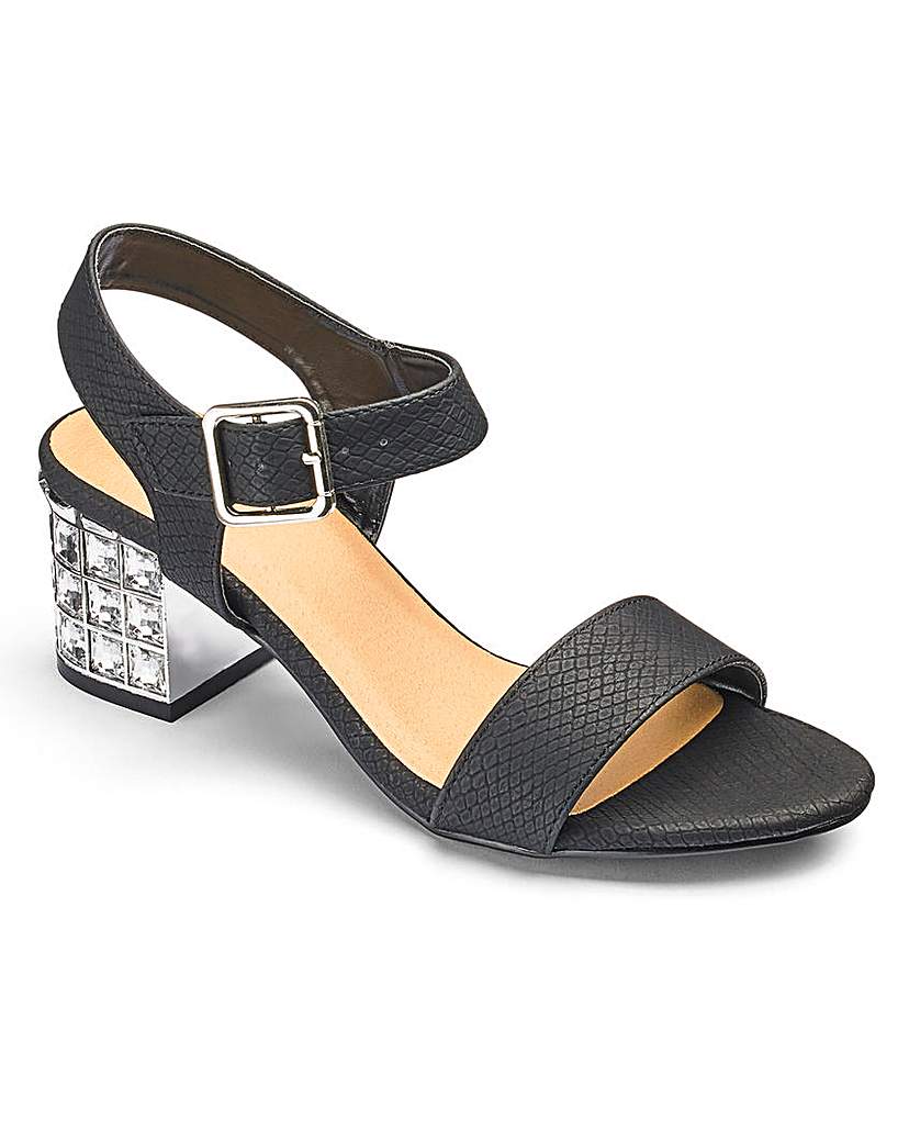 Sole Diva Kaley Jewel Block Heel EEE Fit Sole Diva Kaley Jewel Block Heel EEE Fit