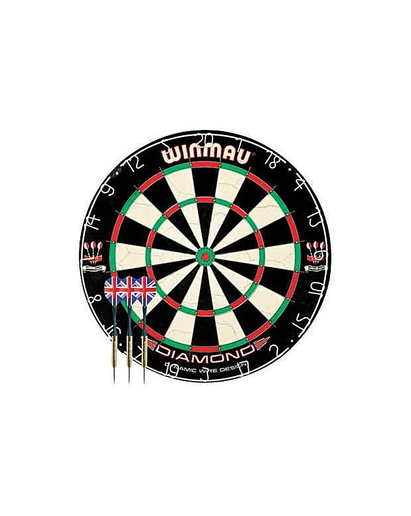 Winmau Diamond Plus Dartboard and Darts Winmau Diamond Plus Dartboard and Darts