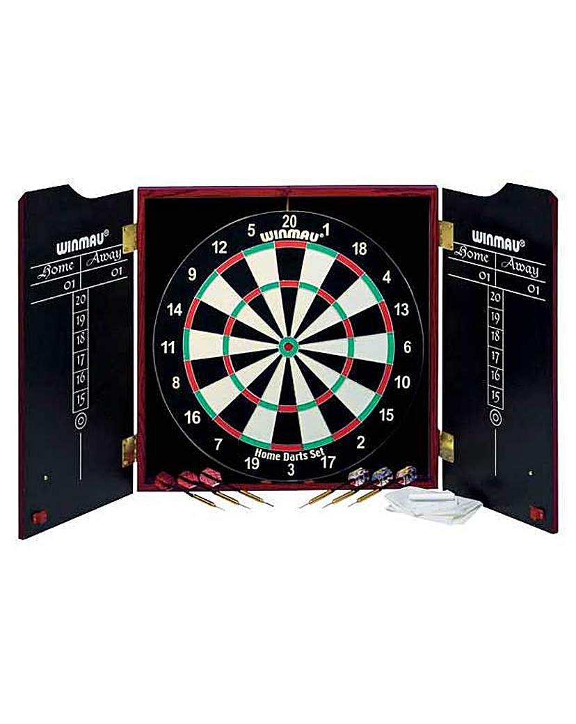 Winmau Dartboard, Cabinet and Darts Winmau Dartboard, Cabinet and Darts