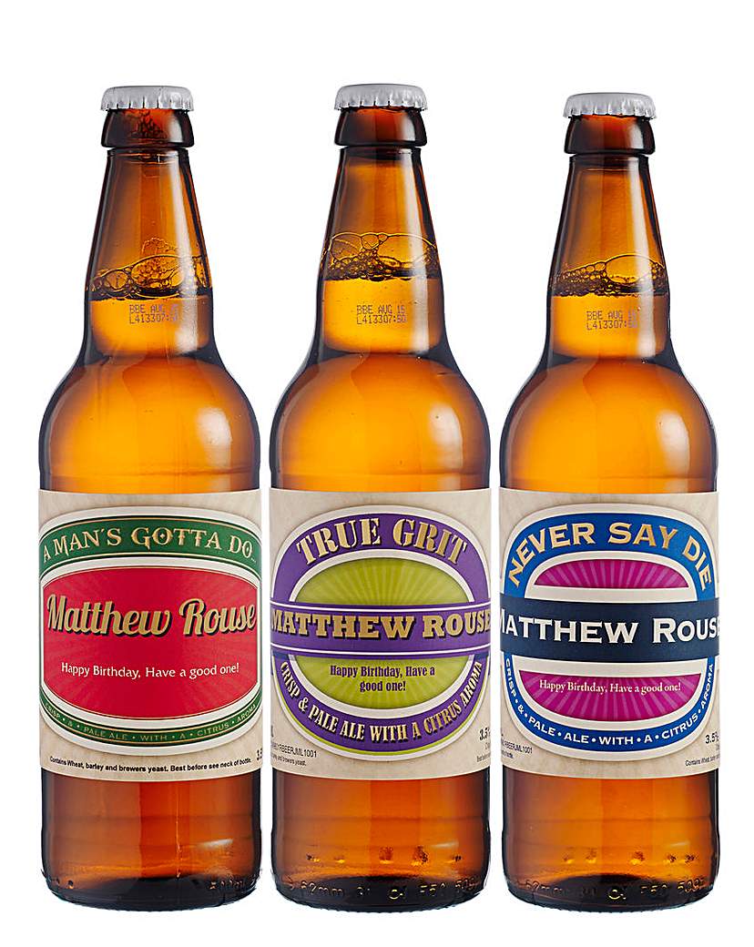 Set of 3 Personalised Beers Set of 3 Personalised Beers