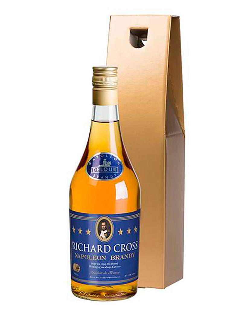 Personalised Brandy in a Gold Gift Box Personalised Brandy in a Gold Gift Box