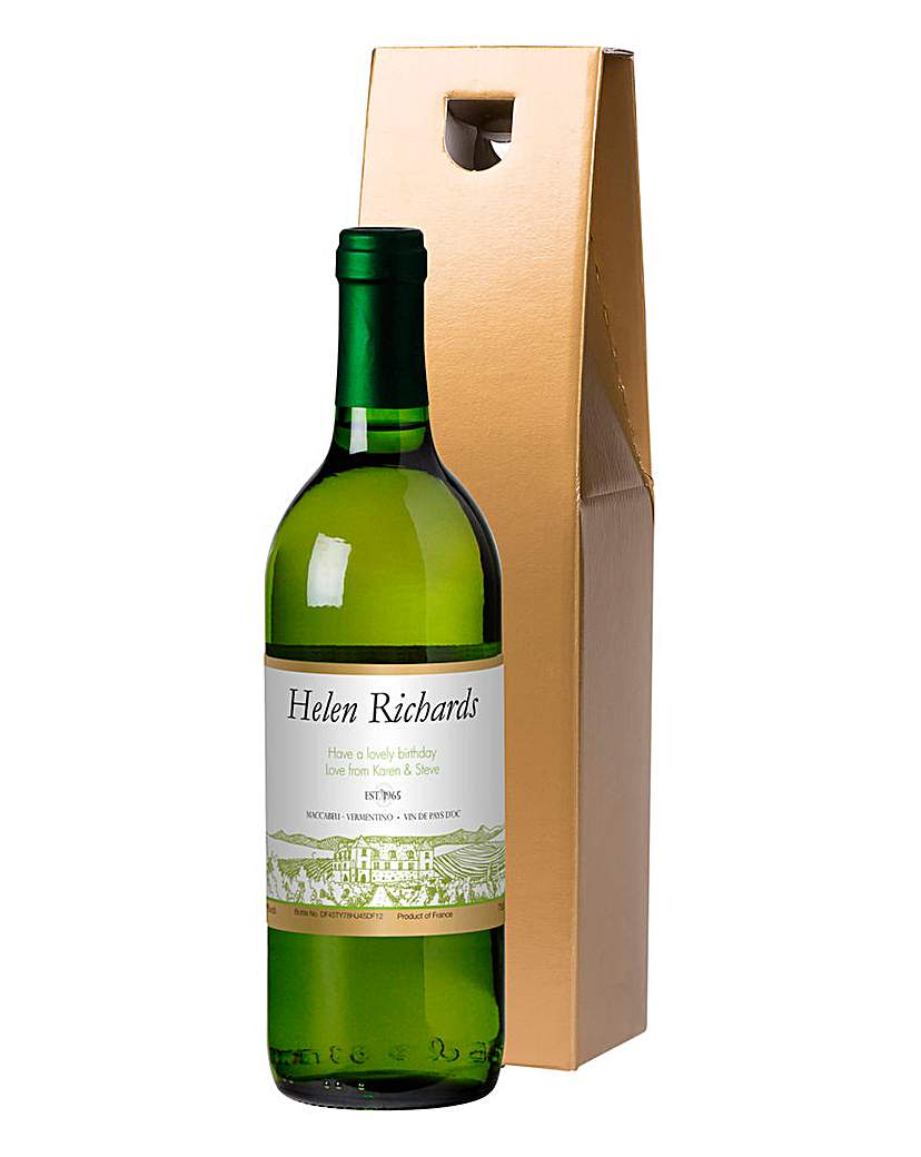 Personalised White Wine in a Gift Box Personalised White Wine in a Gift Box