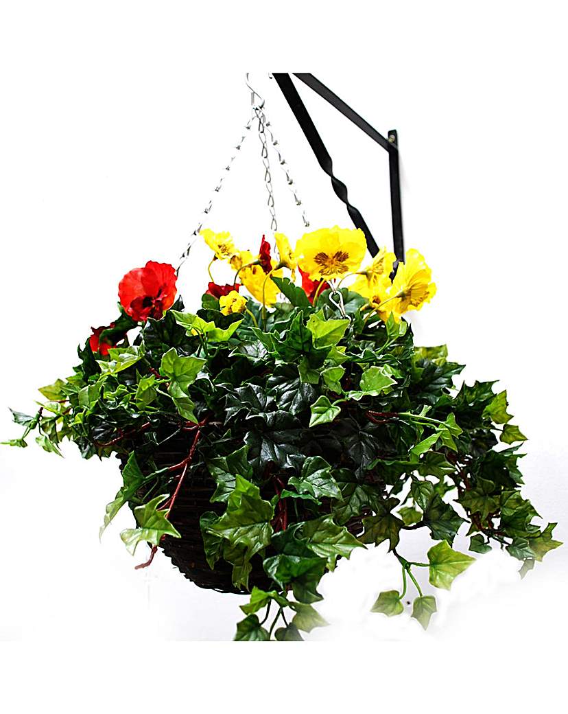 Artificial Plant Pansy Basket Artificial Plant Pansy Basket