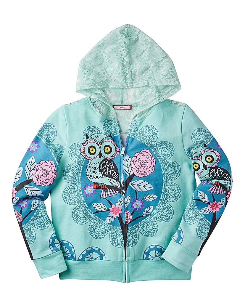 Joe browns Girls Owl Print Hoodie Joe browns Girls Owl Print Hoodie