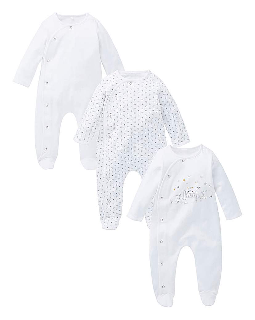 KD Baby Pack of Three Sleepsuits KD Baby Pack of Three Sleepsuits