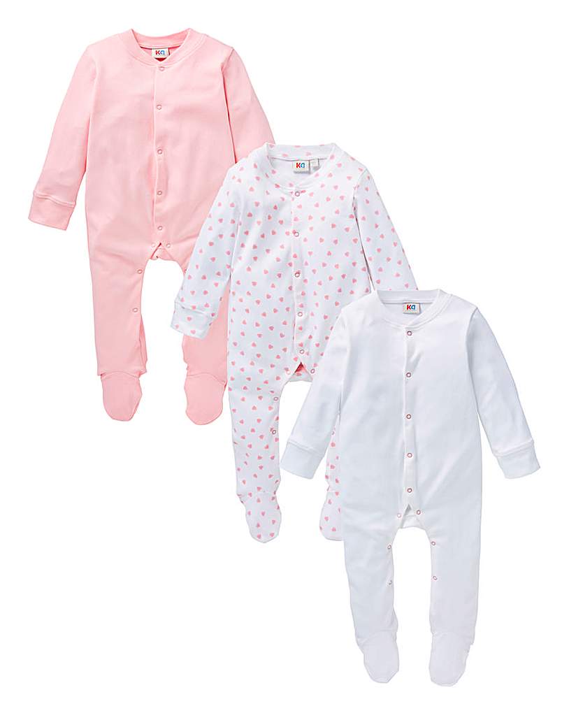 KD Baby Pack of Three Sleepsuits KD Baby Pack of Three Sleepsuits