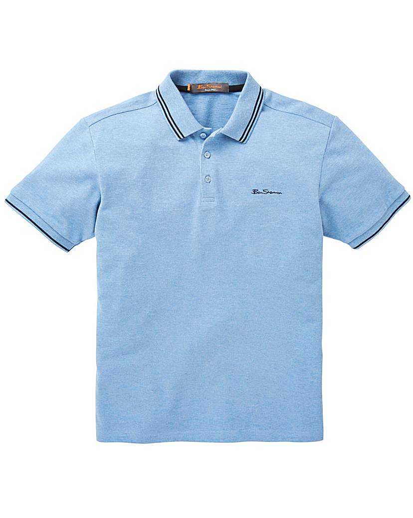 Ben Sherman Script Pique Polo L Ben Sherman Script Pique Polo L