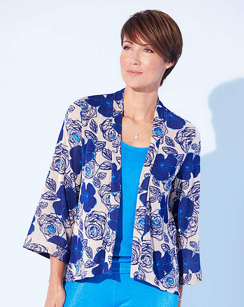 Print Slinky Kimono Jacket Print Slinky Kimono Jacket