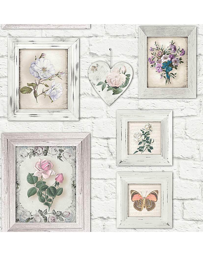 Fresco Brick Floral Frames Fresco Brick Floral Frames
