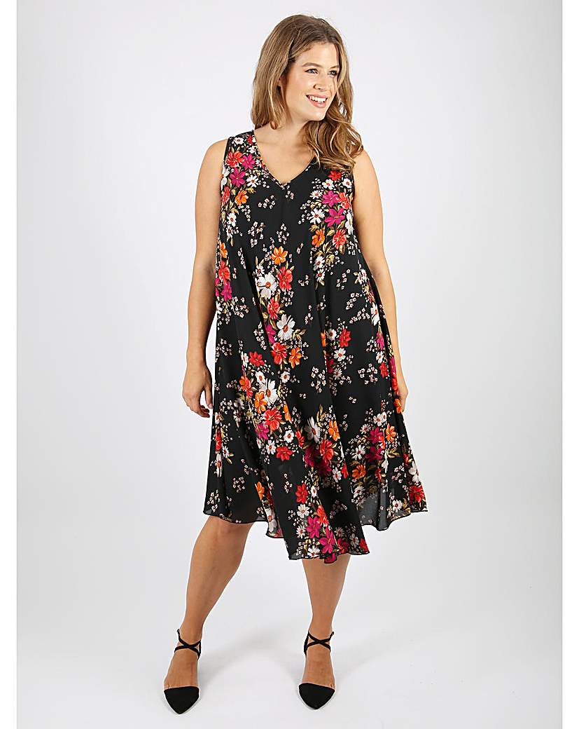 Lovedrobe GB Floral Print Swing Dress Lovedrobe GB Floral Print Swing Dress