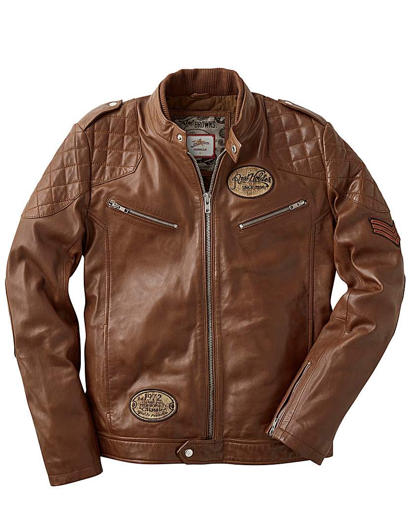 Joe Browns Leather Jacket Regular at Fashion World Catalogue Joe Browns Leather Jacket Regular.