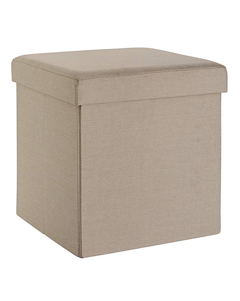 Fabric Storage Seat Square Natural Fabric Storage Seat Square Natural