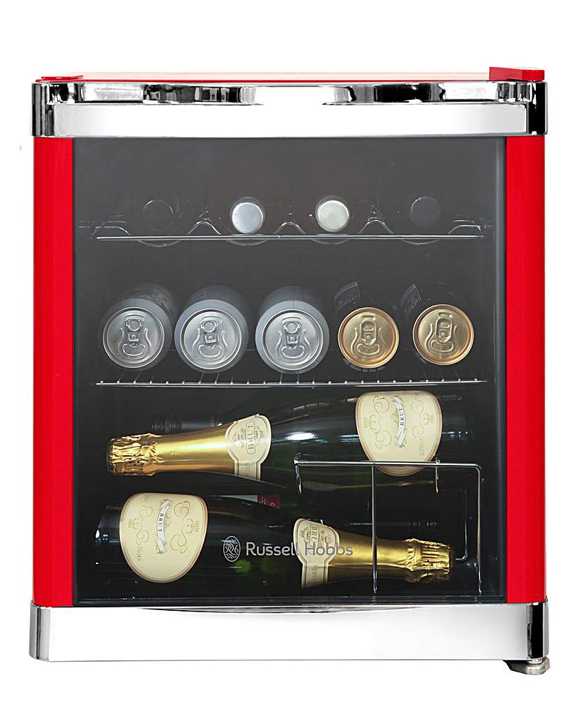 Russell Hobbs Red Glass Door Cooler Russell Hobbs Red Glass Door Cooler