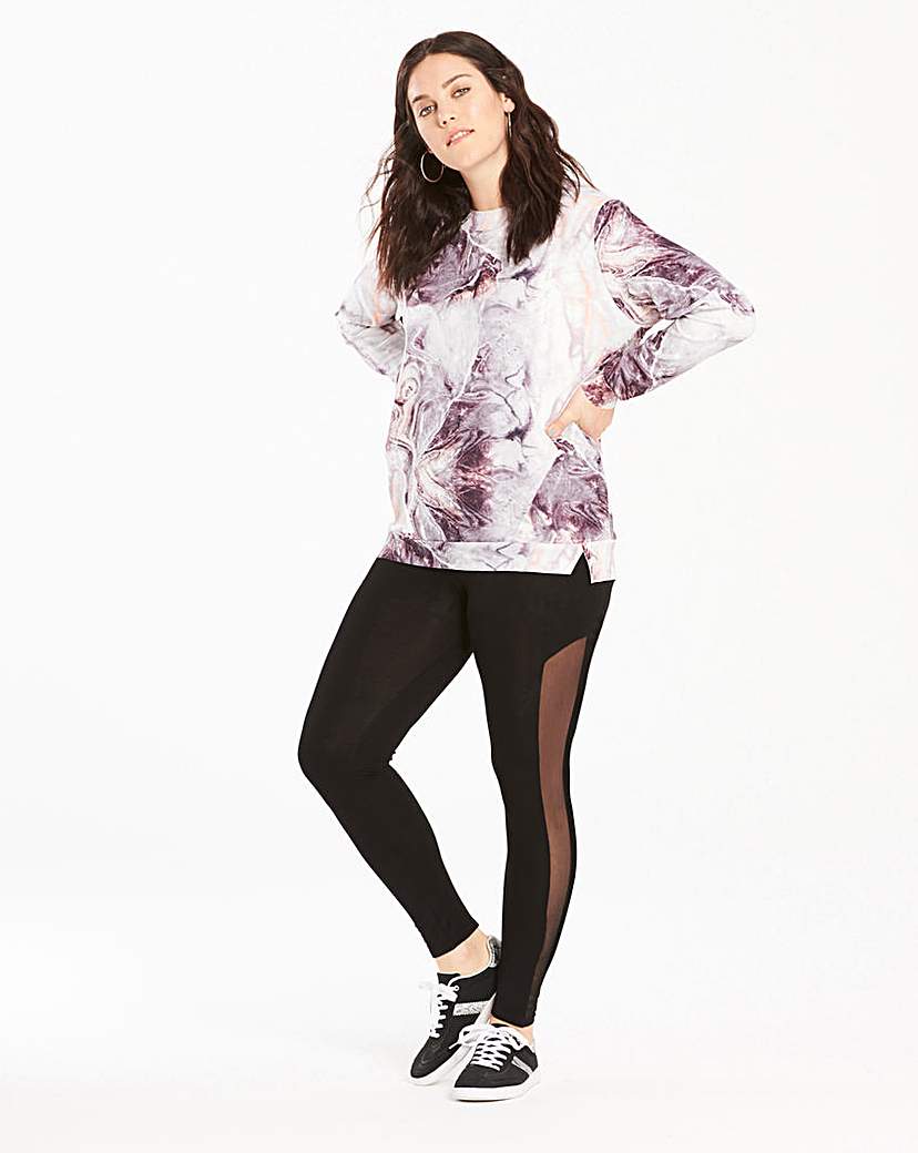 Mesh Side Panel Leggings Regular Mesh Side Panel Leggings Regular