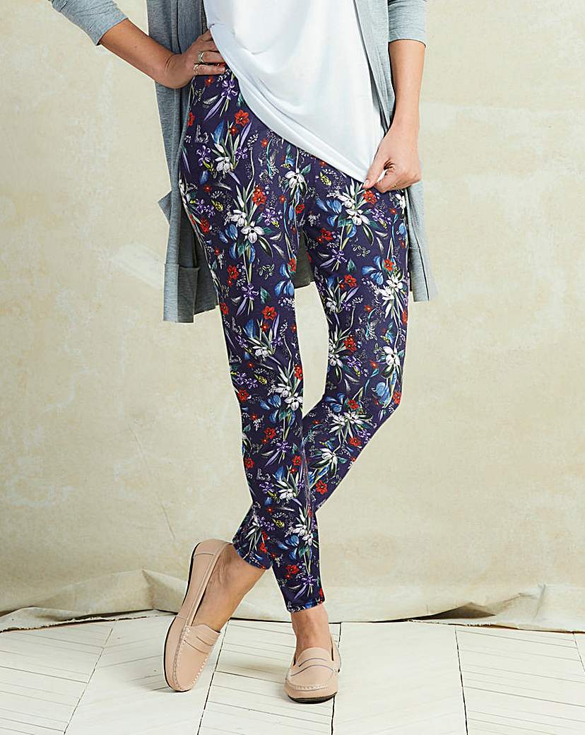 Floral Print Jersey Leggings Regular Floral Print Jersey Leggings Regular