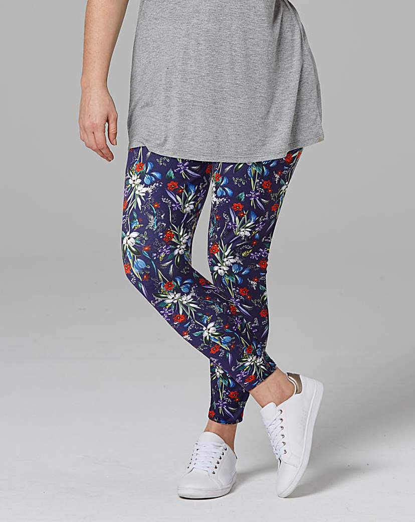 Floral Print Jersey Leggings Regular Floral Print Jersey Leggings Regular