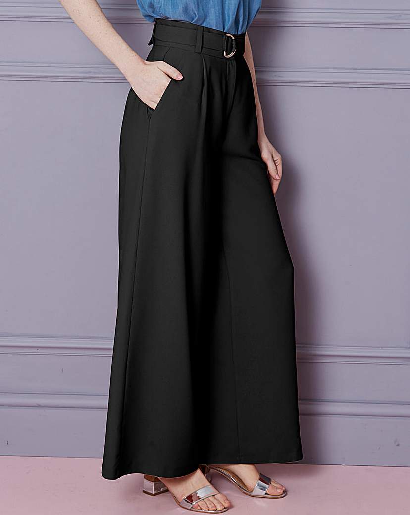 Wide Leg D Ring Belted Trousers Reg Wide Leg D Ring Belted Trousers Reg