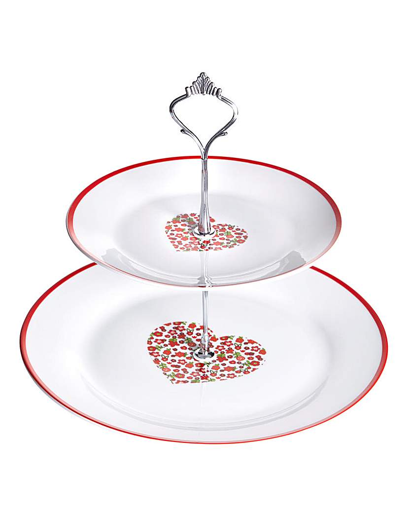 Red Folk Cake Stand Red Folk Cake Stand