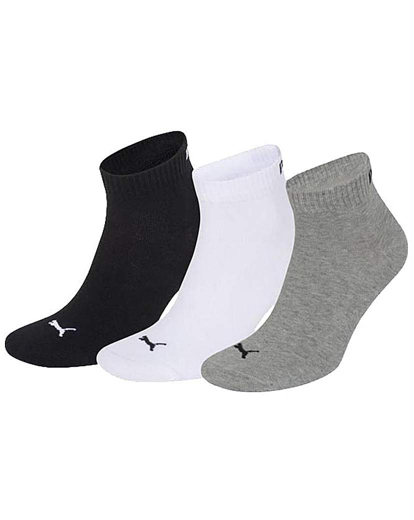 3 Pair Puma Training Quarter Socks 3 Pair Puma Training Quarter Socks